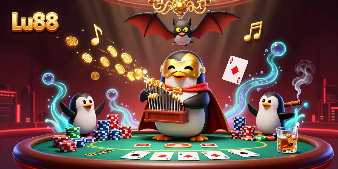 Experience the thrill of Lu88 with vibrant casino elements and characters in a captivating 3D illustration.